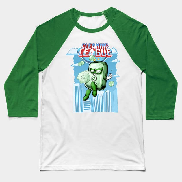 cleaning league green soap Baseball T-Shirt by the house of parodies